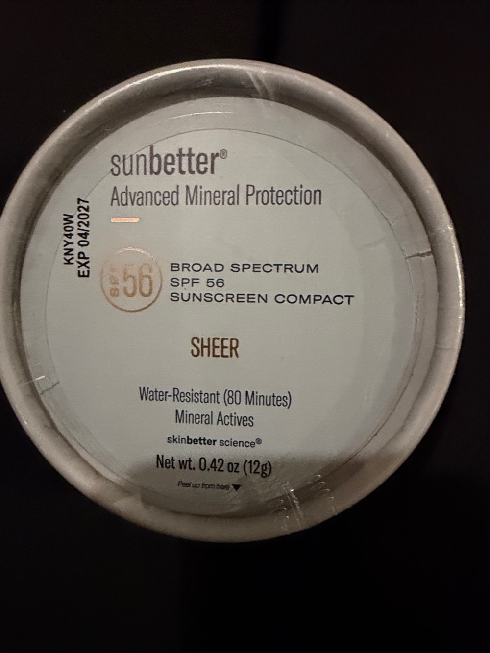 Sunbetter Sheer Mineral Sunscreen Compact SPF 56 - Sheer